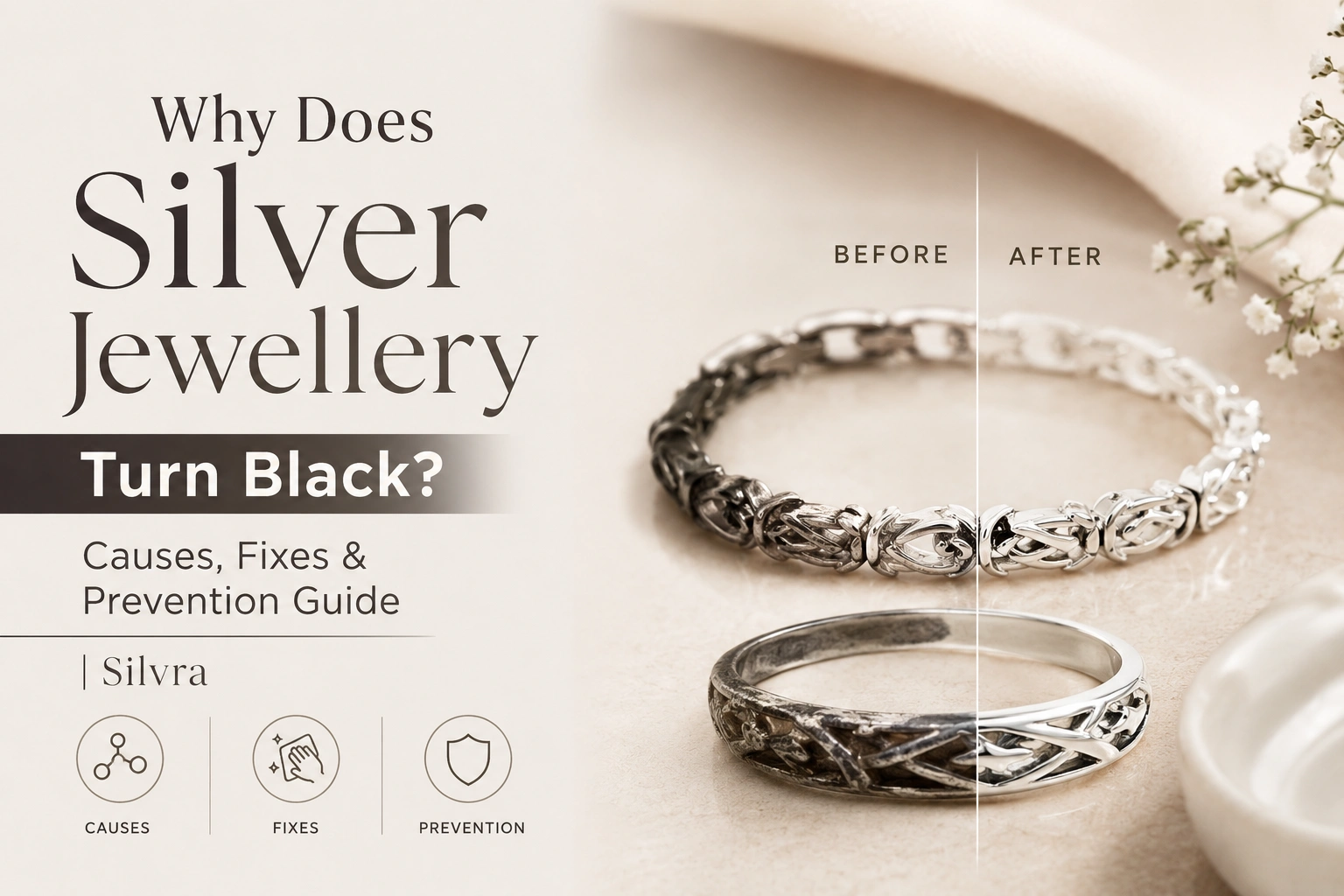 Why Does Silver Jewellery Turn Black? Causes, Fixes & Prevention Guide | Silvra