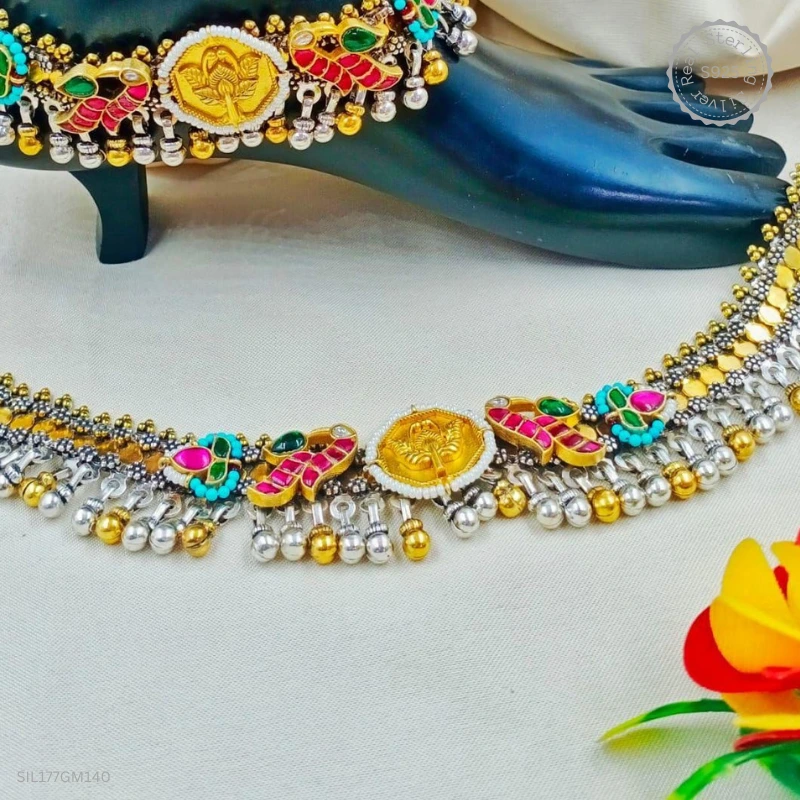 925 Silver Fusion Anklets – Traditional Meets Modern Foot Jewelry – alternate view