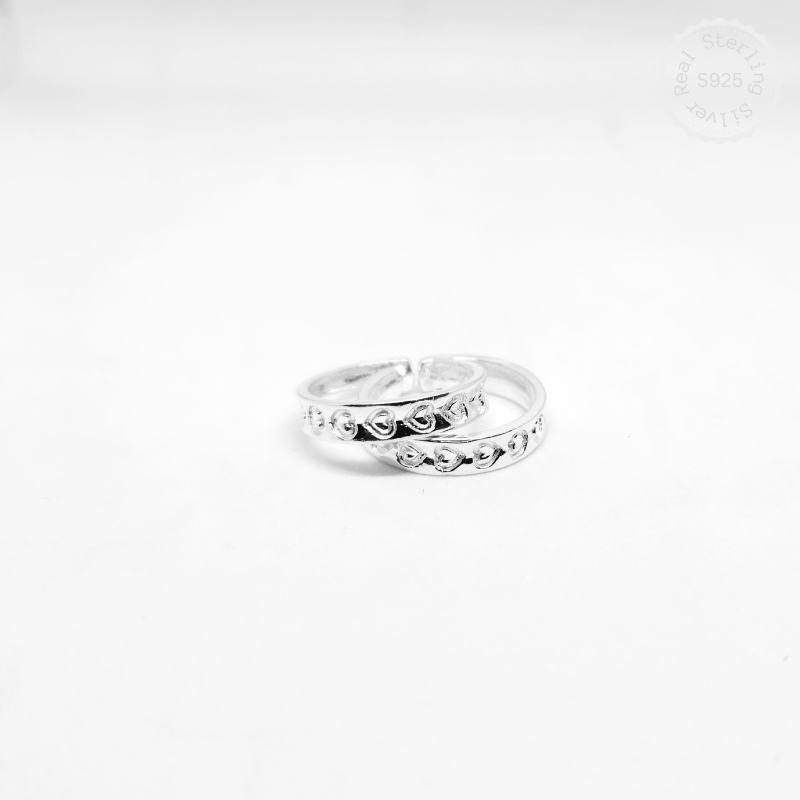 Silver Heart 925 Toe Ring