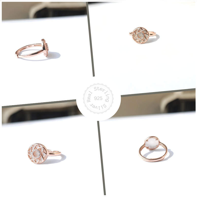 Silver Atom Ring - Rose Gold