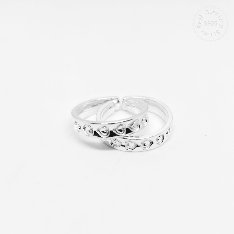Silver Heart 925 Toe Ring