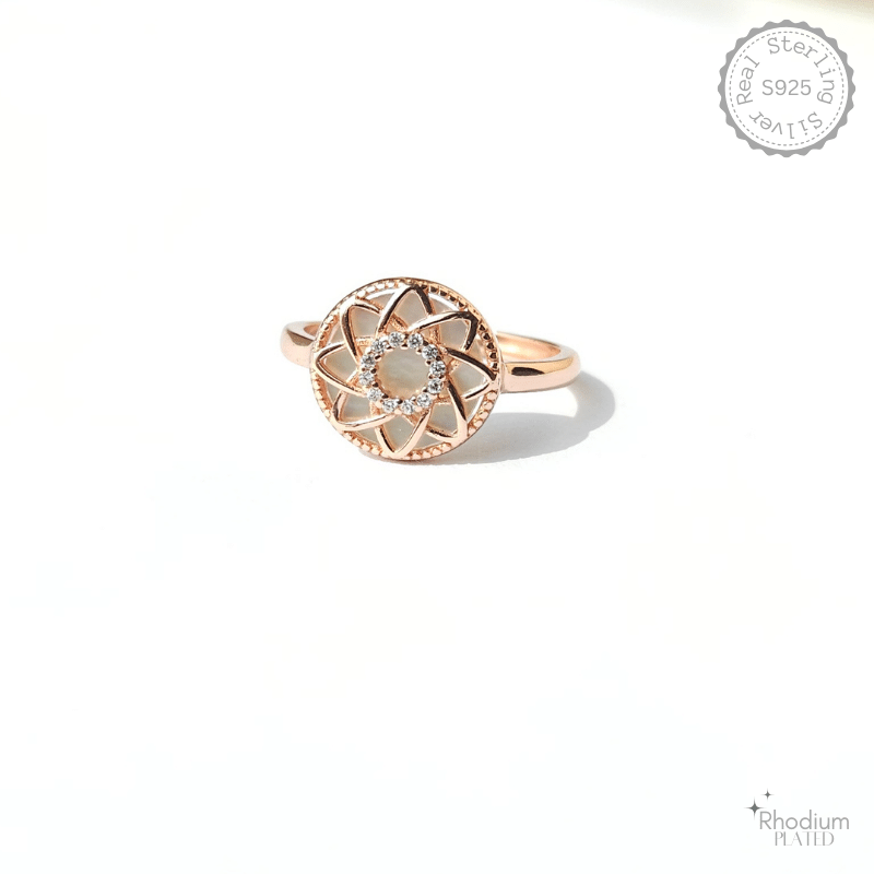 Silver Atom Ring - Rose Gold – alternate view