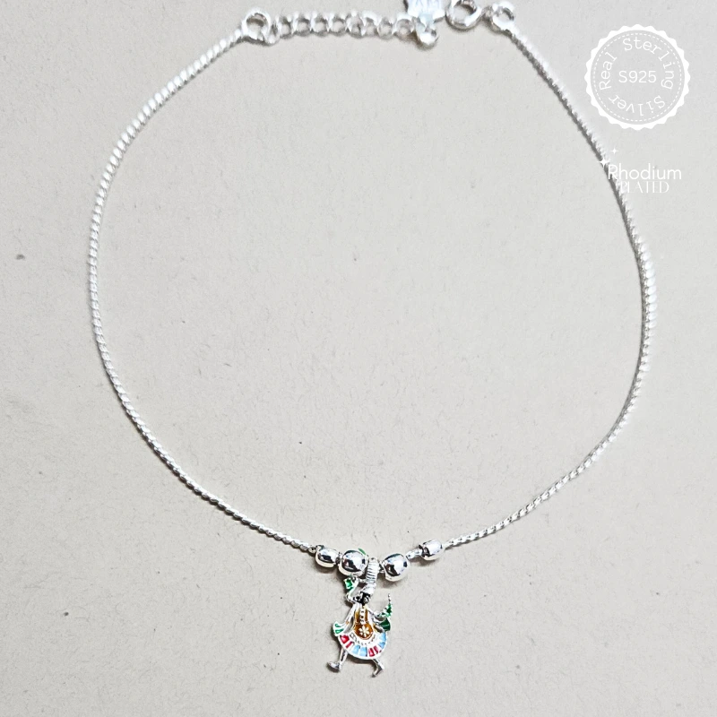 Silver Doli Anklet Traditional Touch – alternate view