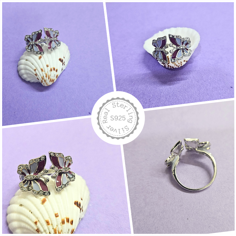 Butterfly Adjustable Silver Ring