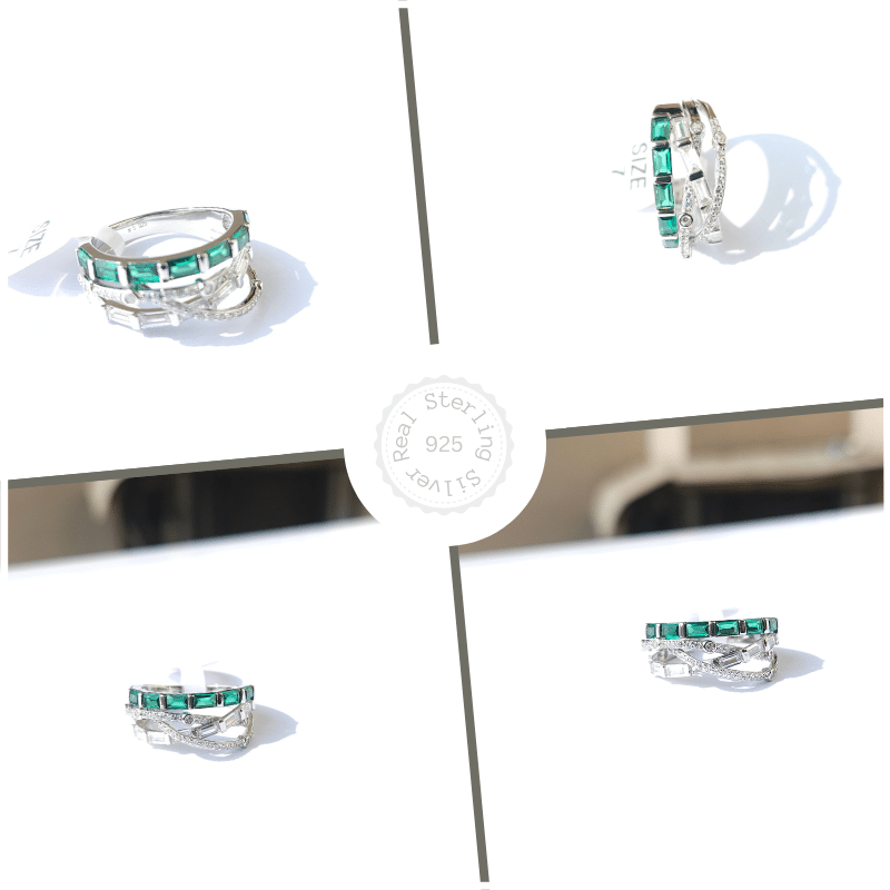 Silver Cross Crown Ring