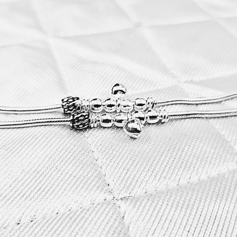 Silver Oxidised Heart Dangles Payal Daily Wear