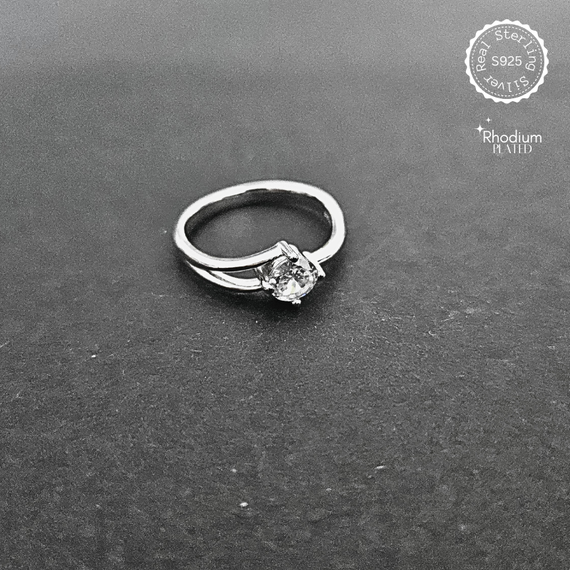 Silver Waver Glam Ring