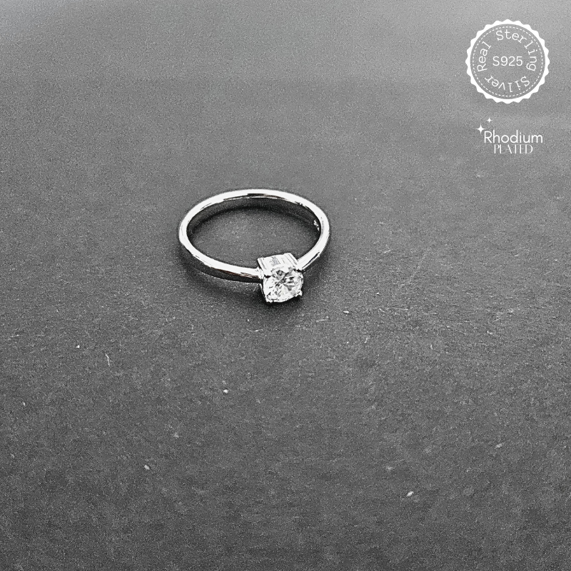 925 Silver Midnight Glitter Ring
