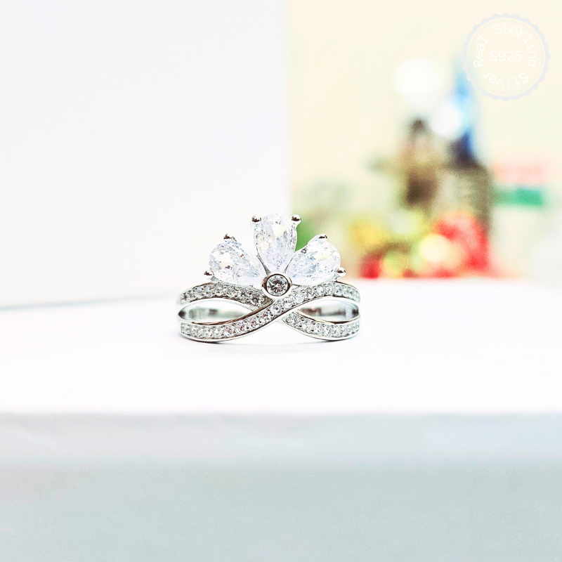 Premium 925 Silver Crown Ring