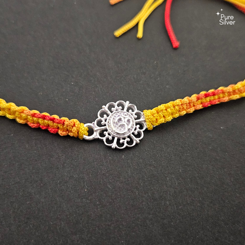 Divine Aum or Om Silver Rakhi