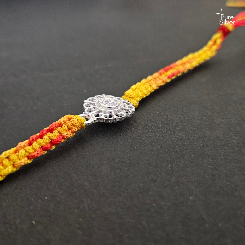 Divine Aum or Om Silver Rakhi