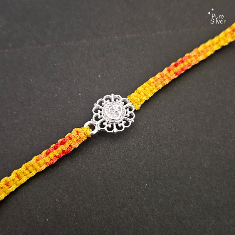 Divine Aum or Om Silver Rakhi