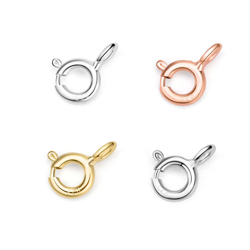Simple Circle 925 Sterling Silver DIY Clasp - 4