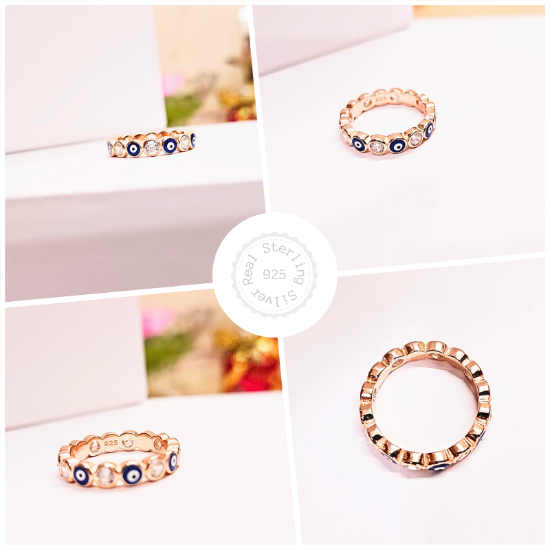 Premium 925 Silver Tiny Evil Eye Ring