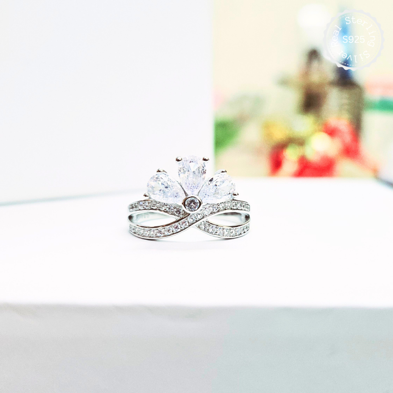 Premium 925 Silver Crown Ring