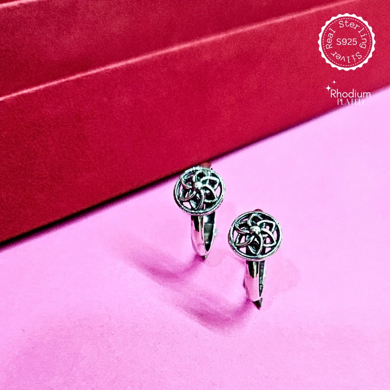 925 Silver Minimal Oxidized Toe Rings – alternate view