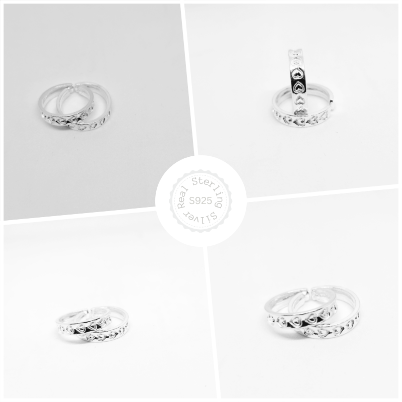 Silver Heart 925 Toe Ring