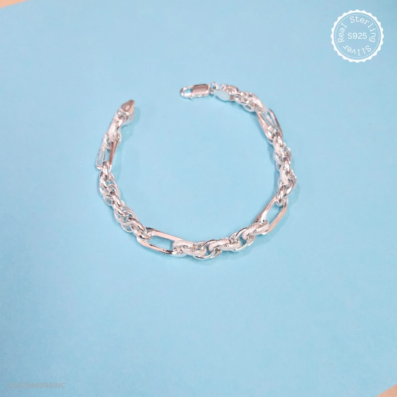 Silvra 925 Twist Chain Bracelet For Men