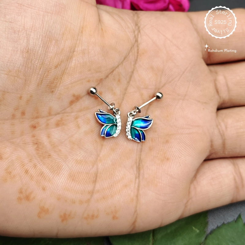 925 Silver Butterfly Bugdi
