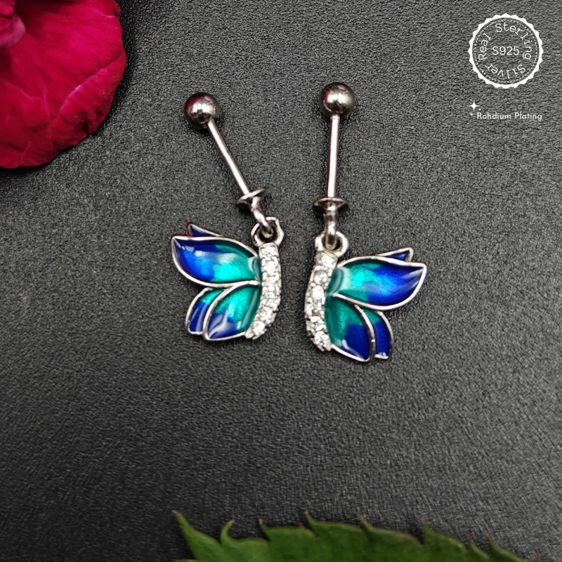 925 Silver Butterfly Bugdi