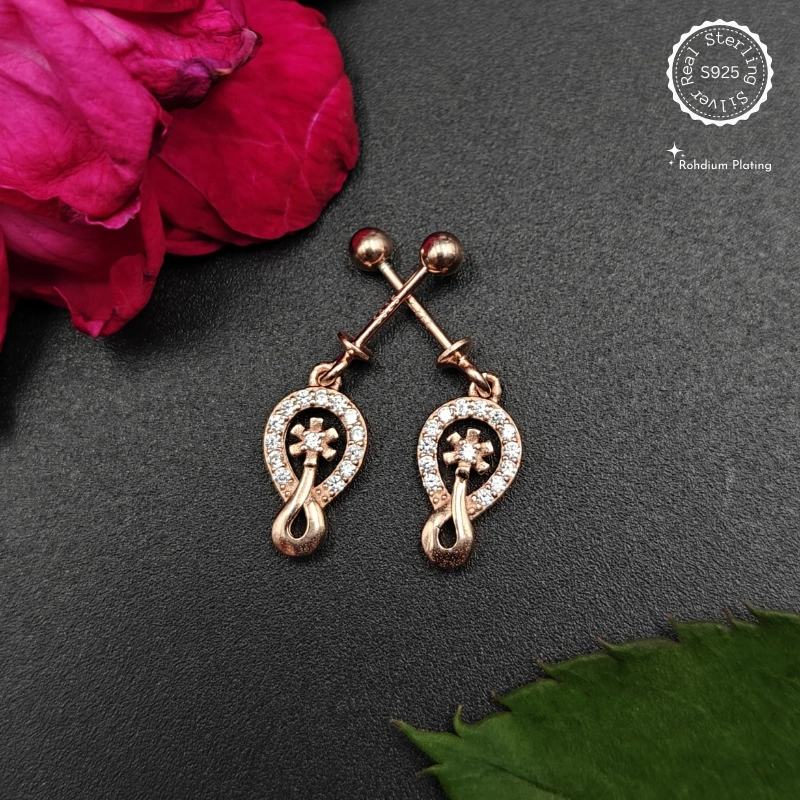 925 Silver Infinity Bugdi – Rosegold | Pure 925 Silver | Rhodium Plated