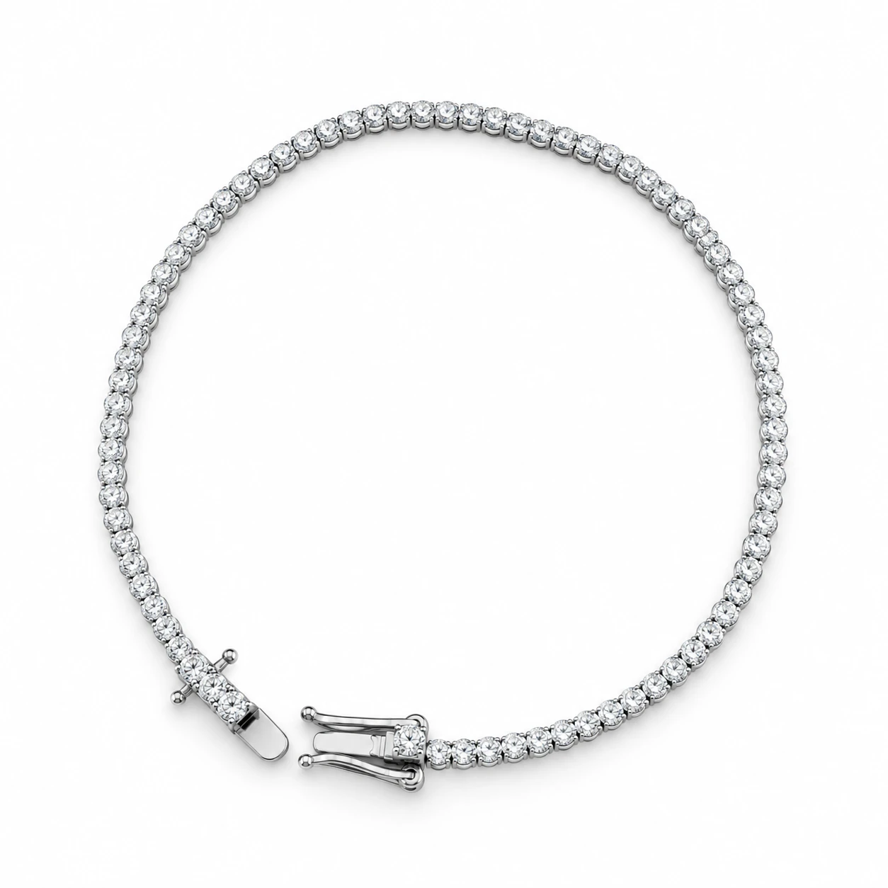 elegant silver tennis bracelet from Silvra