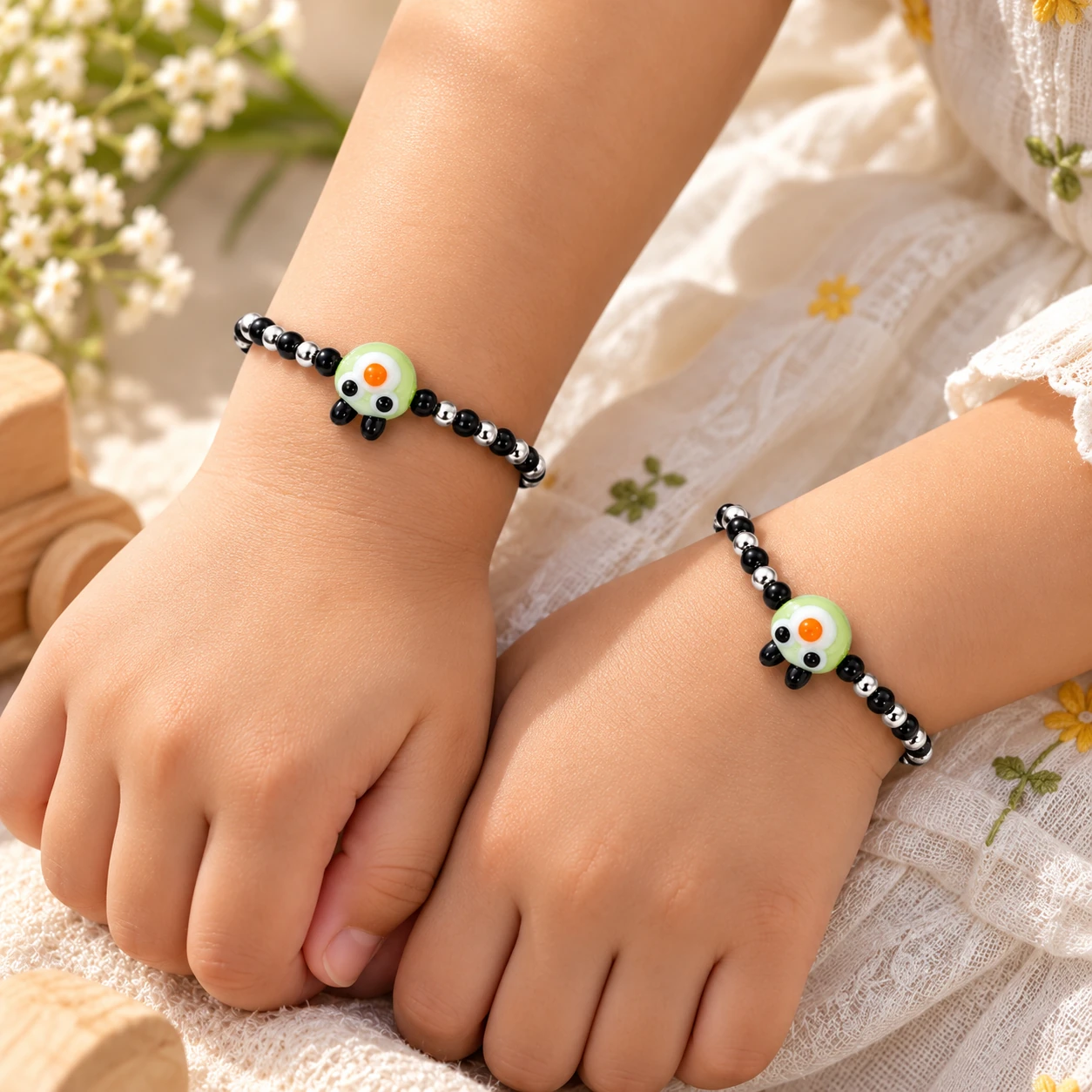 Pure Silver Baby Nazariya Bracelet | Traditional Baby Jewellery
