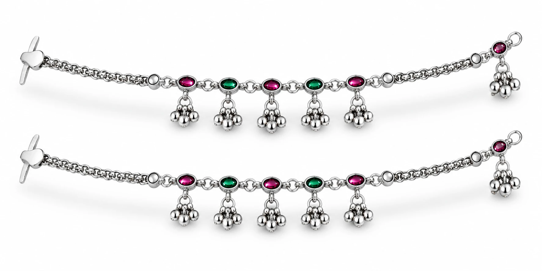 Traditional Silver Payal for Women | Designer Indian Anklet