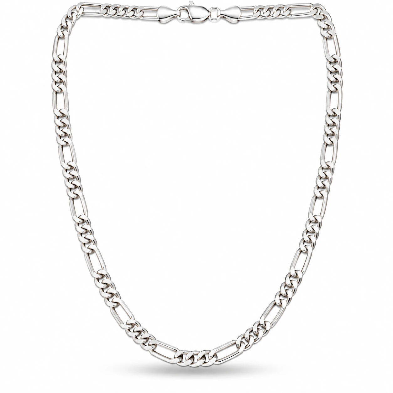 Men's Fine Silver Figaro Chain | Silvra
