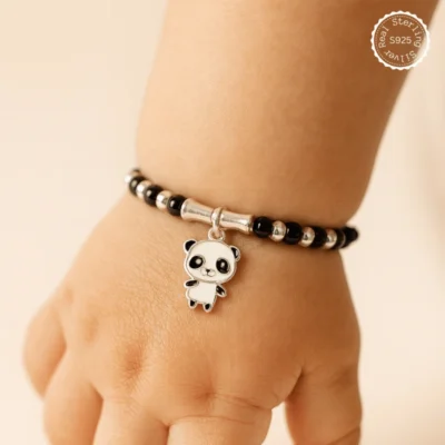 925 Silver Nazariya with Panda Motif